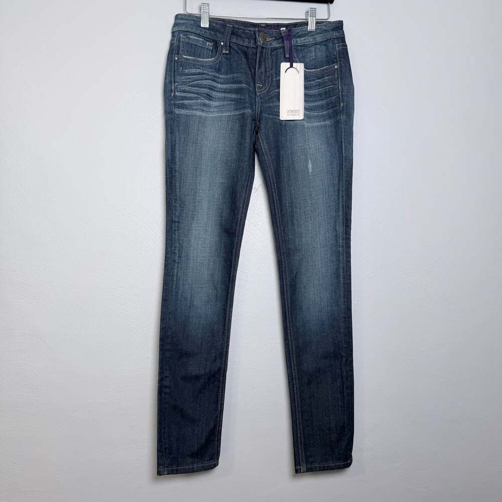 Vigoss Jagger Skinny Jeans Dark Wash Whiskered Denim NWT 5/6 28